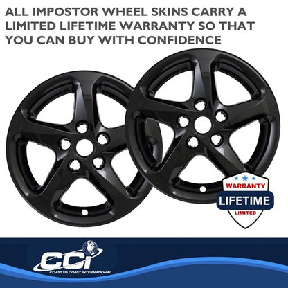 Chevrolet Malibu 16-21 (16"/ 5 Spoke) Impostor Wheel Skins- Gloss Black (IMP394BLK)