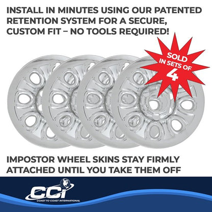 Chevrolet Silverado 1500 04-13 (17"/ 8 Spoke) Impostor Wheel Skins- Chrome (IMP64X)