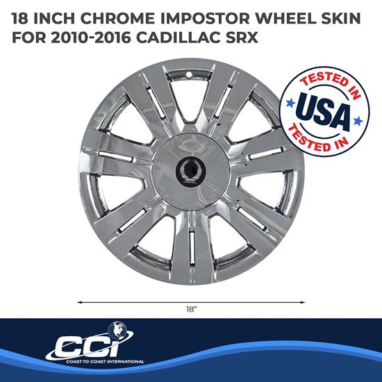 Cadillac SRX 10-16 (18 inch / 7 Spoke) Impostor Wheel Skins- Chrome (IMP357X)