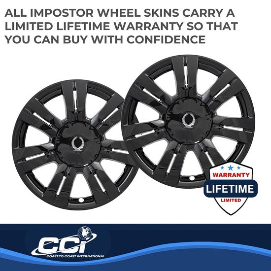 Cadillac SRX 10-16 (18 inch / 7 Spoke) Impostor Wheel Skins- Gloss Black (IMP357BLK)