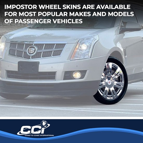 Cadillac SRX 10-16 (18 inch / 7 Spoke) Impostor Wheel Skins- Chrome (IMP357X)