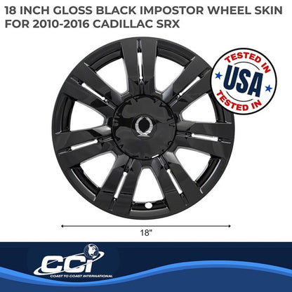 Cadillac SRX 10-16 (18 inch / 7 Spoke) Impostor Wheel Skins- Gloss Black (IMP357BLK)