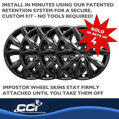 Chevrolet Malibu 19-21 (17"/ 5 Spoke) Impostor Wheel Skins- Gloss Black (IMP440BLK)