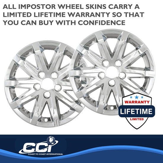 Cadillac CTS 14-16 (17 INCH WHEEL 10 Spoke) Impostor Wheel Skins- Chrome (IMP368X)