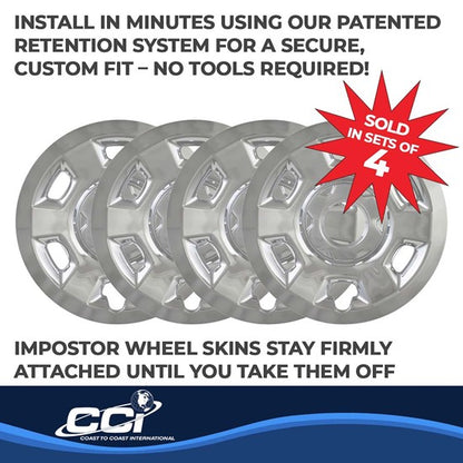 Chevrolet Colorado 15-22 (16"/ 6 Vent) Impostor Wheel Skins- Chrome (IMP93X)