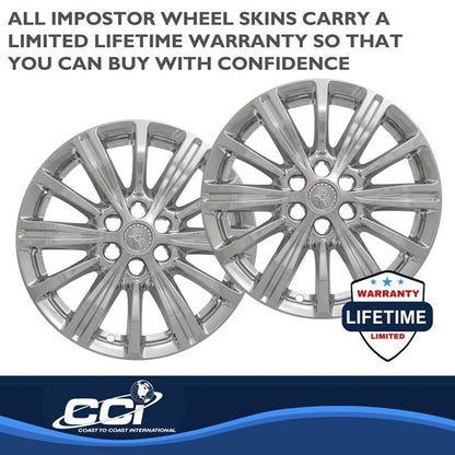 Cadillac XT5 17-19 (18 inch / 12 Spoke) Impostor Wheel Skins- Chrome (IMP402X)