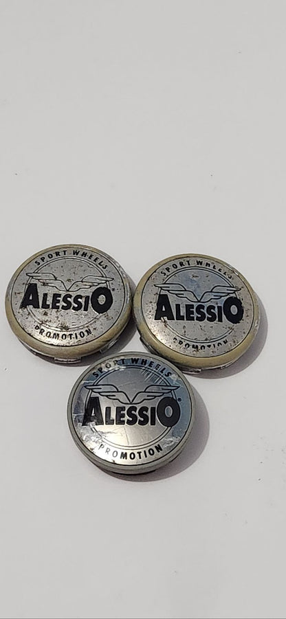 Alessio Wheels Silver Center Caps #1 Custom Wheel Center Cap (1)