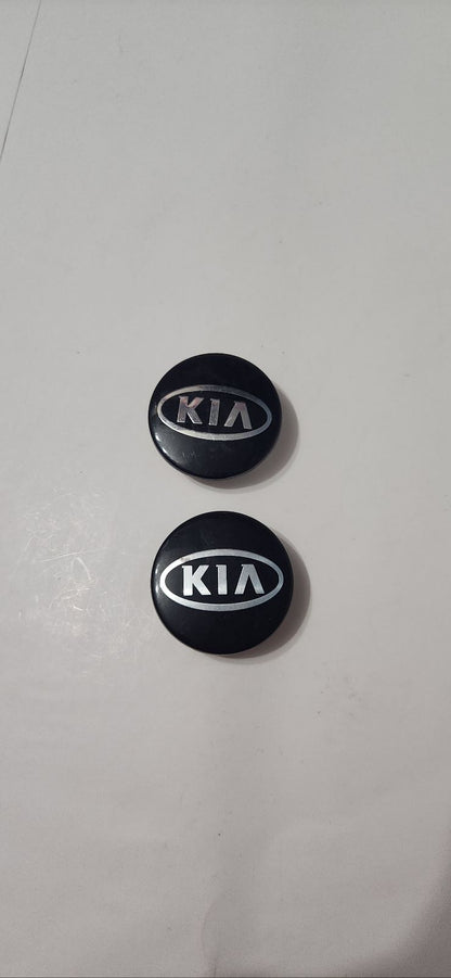 KIA OEM WHEEL CENTER CAP 52960-2F000/100 blackCHROME LOGO