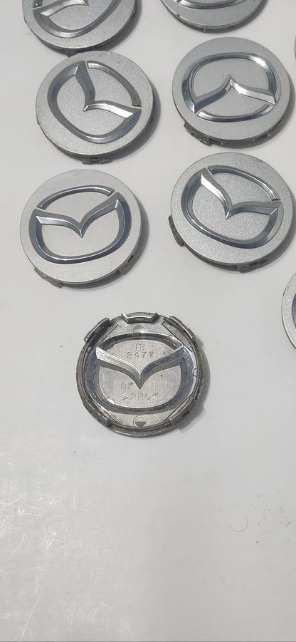 1 OEM -Mazda 2477 2447 Wheel Hubcap Center Cap 2.25" Painted Chrome Emblem