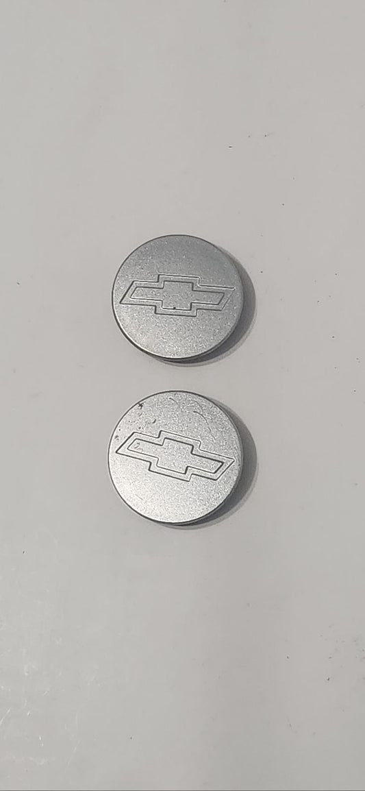 (2) CHEVROLET WHEEL CENTER CAPS #9593082 {HC76}